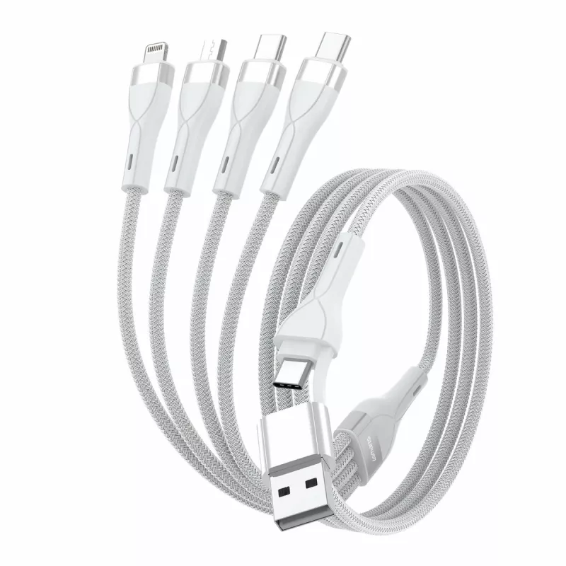 4smarts 541024 USB-Kabel 1,2 m USB A/USB C USB C/Micro USB-A/Lightning Weiß (541024)