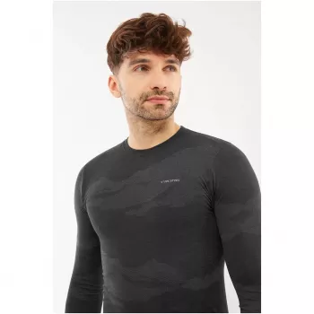 VIKING Gasher Man Langarm Merino Herrenunterwäsche, Größe M, schwarz