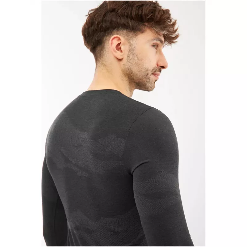 VIKING Gasher Man Langarm Merino Herrenunterwäsche, Größe M, schwarz