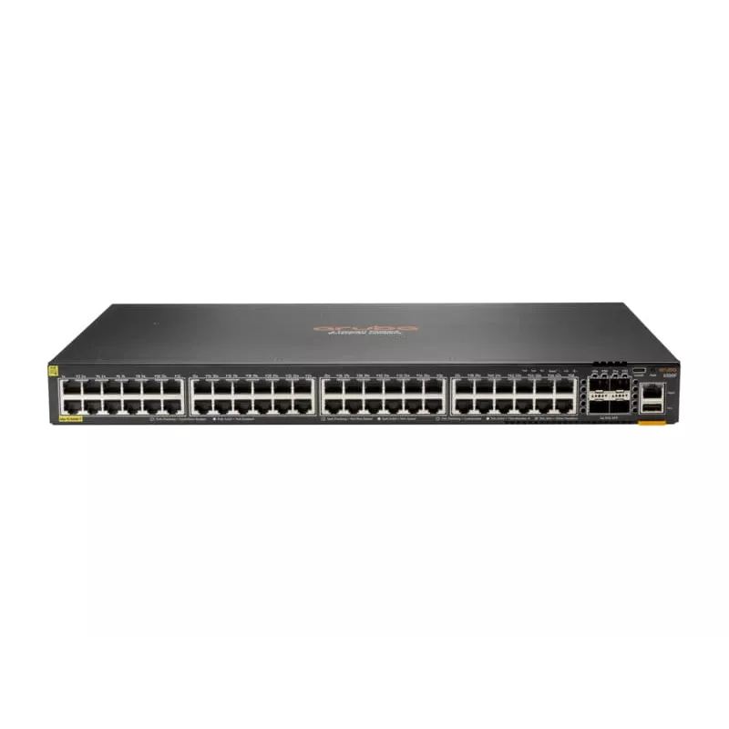 HPE Aruba 6300F - Switch - L3 - managed - 48 x 10/100/1000 (PoE+) + 4 x 50 Gigabit Ethernet SFP56 - rack-montierbar - PoE+ - TAA-konform