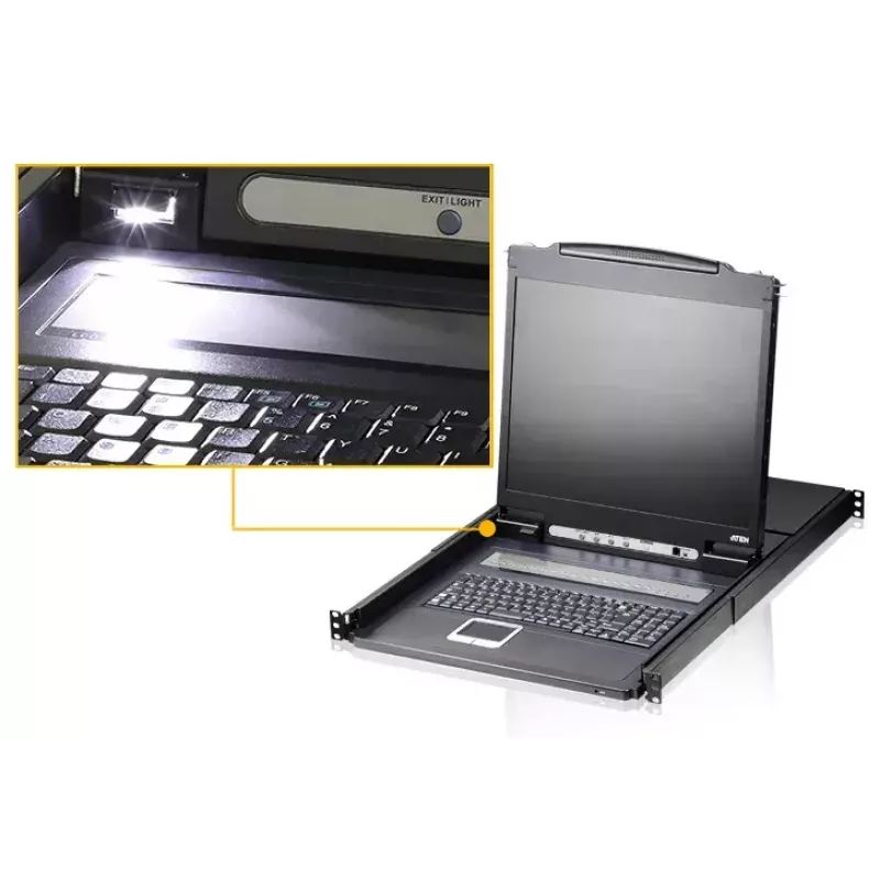 KVM-Switch ATEN CL1308N Rackmontage Schwarz