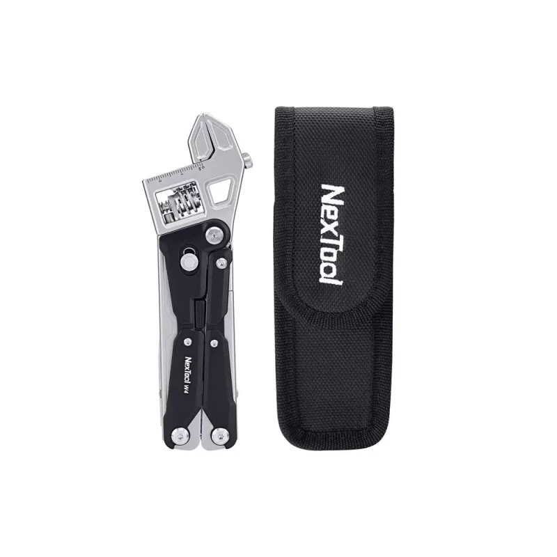 Multitool verstellbarer Schraubenschlüssel Nextool NE20362A — Aluminiumgehäuse, 11 Werkzeuge, 207 mm ausgeklappt, 153 mm zusammengeklappt, 313 g
