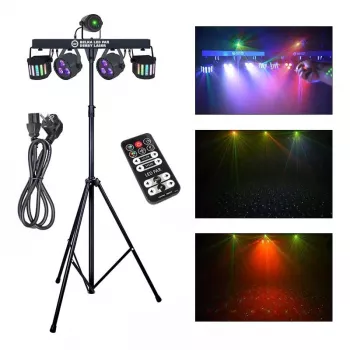 LIGHT4ME Belka LED Par Derby Laser - Beleuchtungsset