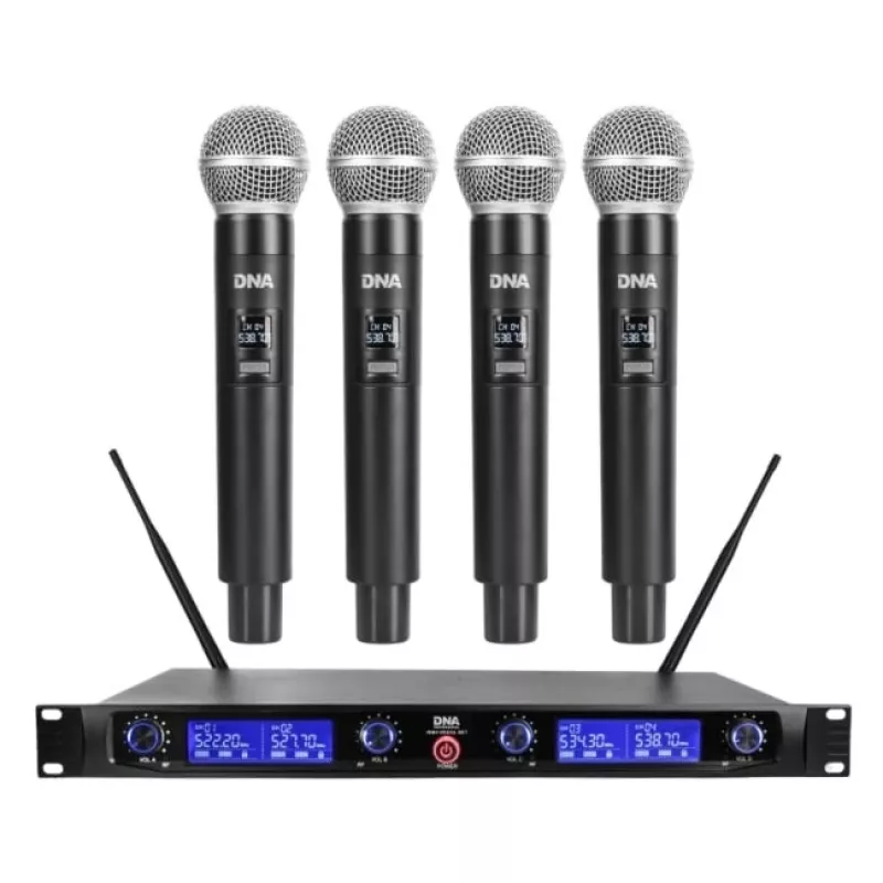 DNA WM4 Vocal Set - Set (Funkmikrofon, 4x Handsender, UHF-Soundsystem)