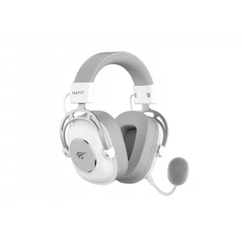 Over-Ear-Kopfhörer HAVIT H2002YG — 2,4G kabellos, Bluetooth, kabelgebunden, 20–20.000 Hz, 10 m Reichweite, 257 g (weiß/grau)