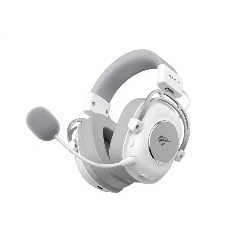 Over-Ear-Kopfhörer HAVIT H2002YG — 2,4G kabellos, Bluetooth, kabelgebunden, 20–20.000 Hz, 10 m Reichweite, 257 g (weiß/grau)