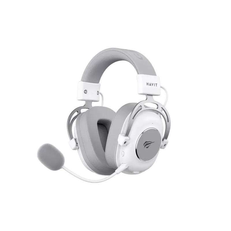 Over-Ear-Kopfhörer HAVIT H2002YG — 2,4G kabellos, Bluetooth, kabelgebunden, 20–20.000 Hz, 10 m Reichweite, 257 g (weiß/grau)