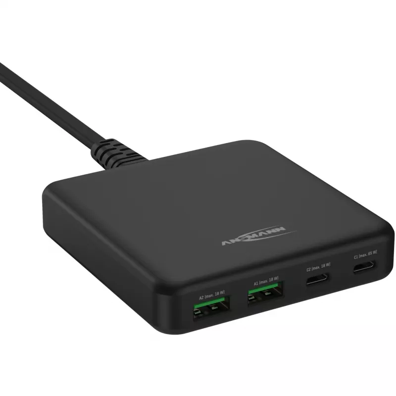 USB-Charger Desktop Charger DC465PD (schwarz, 65 Watt, PD, Quick Charge 3.0)