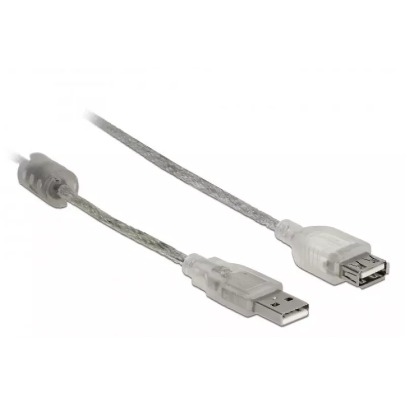 Delock 82244, 0,3 m, USB A, USB A, USB 2.0, 0,48 Gbit/s, Transparent
