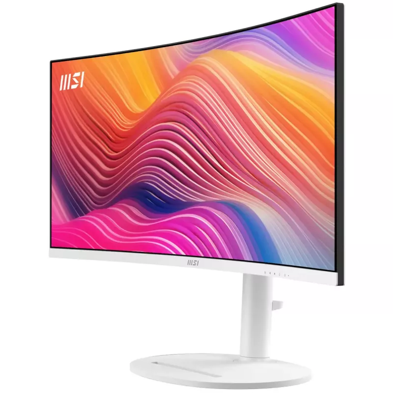 34 Zoll MSI Modern MD342CQPWDE gebogener VA-LCD-Monitor 3440×1440 UWQHD 21:9, 4 ms, 300 cd/m², USB-Hub, Lautsprecher, VESA, höhenverstellbar — Weiß