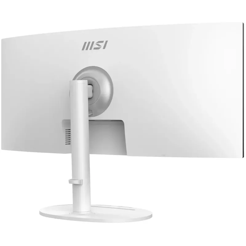 34 Zoll MSI Modern MD342CQPWDE gebogener VA-LCD-Monitor 3440×1440 UWQHD 21:9, 4 ms, 300 cd/m², USB-Hub, Lautsprecher, VESA, höhenverstellbar — Weiß