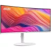 34 Zoll MSI Modern MD342CQPWDE gebogener VA-LCD-Monitor 3440×1440 UWQHD 21:9, 4 ms, 300 cd/m², USB-Hub, Lautsprecher, VESA, höhenverstellbar — Weiß