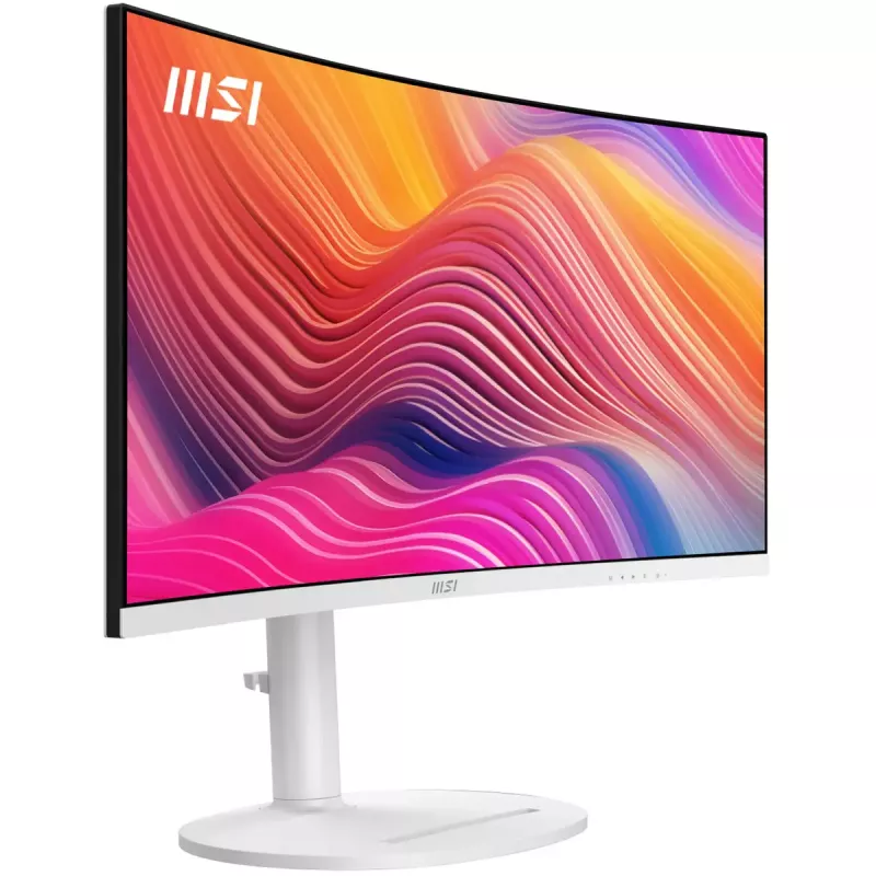 34 Zoll MSI Modern MD342CQPWDE gebogener VA-LCD-Monitor 3440×1440 UWQHD 21:9, 4 ms, 300 cd/m², USB-Hub, Lautsprecher, VESA, höhenverstellbar — Weiß