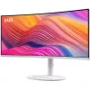 34 Zoll MSI Modern MD342CQPWDE gebogener VA-LCD-Monitor 3440×1440 UWQHD 21:9, 4 ms, 300 cd/m², USB-Hub, Lautsprecher, VESA, höhenverstellbar — Weiß