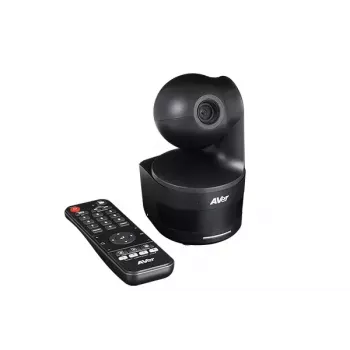 Konferenzkamera AVerMedia DL10 — 2 MP Full HD 1920×1080 @60fps, 90° Sichtfeld, 3x optischer / 2x digitaler Zoom, Schwarz, Standfuß