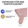Logitech Pebble 2 Combo Tastatur Maus inklusive Universal RF Wireless + Bluetooth QWERTZ Deutsch Rosa (920-012205)