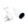 Verlängerungskabel Schutzkontakt Stecker-Stecker Typ E+F (CEE 7/7, gewinkelt) an Buchse Typ F (CEE 7/3, gerade), Weiß, 1,50 mm², 2 m, Good Connections® (P0102-W020)