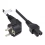 Netzkabel Schutzkontakt-Stecker Typ E+F (CEE 7/7, gewinkelt) an C15 Warmgerätebuchse (gerade), schwarz, 1,00 mm², 3 m, Good Connections® (P0150-S030)