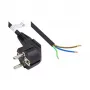 Netzkabel Schutzkontakt-Stecker Typ E+F (CEE 7/7, gewinkelt) an abisolierte Enden, schwarz, 1,00 mm², 3 m, Good Connections® (P0185-S030)