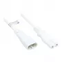 Euro-Verlängerung C8-Stecker (gerade) auf C7/Euro-8-Buchse (gerade), Weiß, 0,75 mm², 2 m, Good Connections® (P0870-W020)