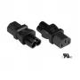 Netzadapter IEC Gerätestecker C6 (gerade) an IEC Gerätebuchse C13 (gerade), UL, schwarz, Good Connections® (PA-0630S)