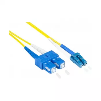 Alcasa LW-9075LS Glasfaserkabel 7,5 m 2x LC 2x SC OS2 Gelb (LW-9075LS)