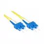 Alcasa LW-9075SC Glasfaserkabel 7,5 m 2x SC OS2 Gelb (LW-9075SC)