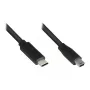 Verbindungskabel USB 2.0, USB-C(TM) Stecker auf Mini-B-5-Pin-Stecker, Schwarz, 3m, Good Connections (3310-CM030)