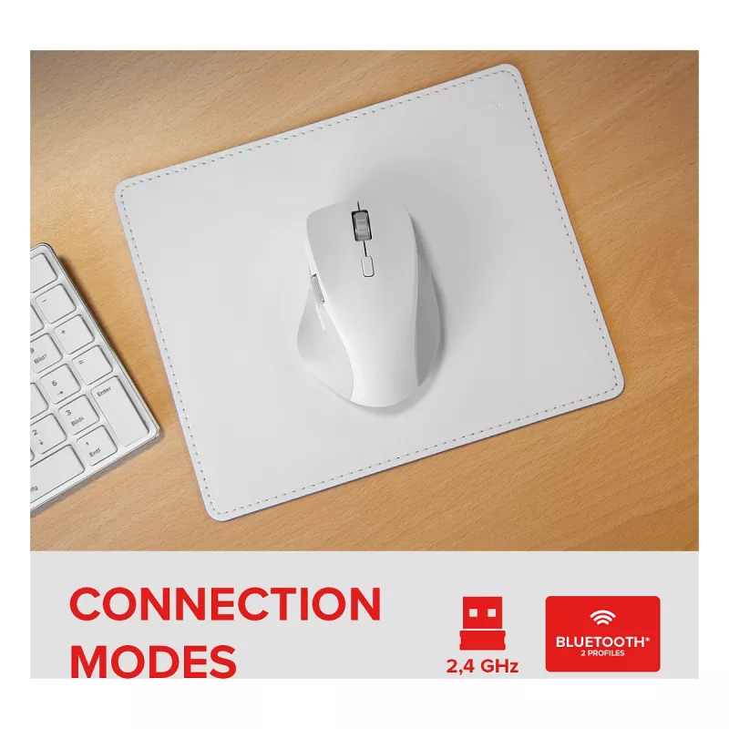 Speedlink LIBERA Wiederaufladbare kabellose Bluetooth Silent Maus Weiß