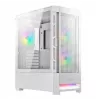 PC-Gehäuse Cougar COUGAR Airface RGB Midi Tower Weiß — 230×386×491 mm, unterstützt 3×120/140 mm vorne, 1×120 mm hinten, 2,5/3,5-Zoll-Laufwerke