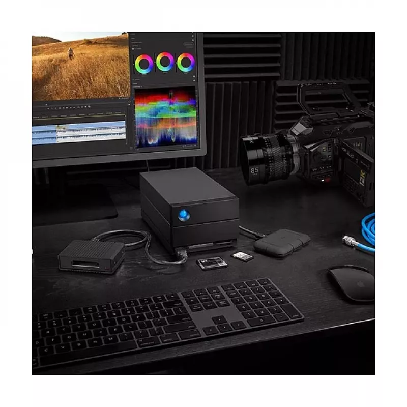 LaCie 2big Dock v2 60 TB Desktop-Festplattengehäuse, 2-Schacht HDD-Speicher