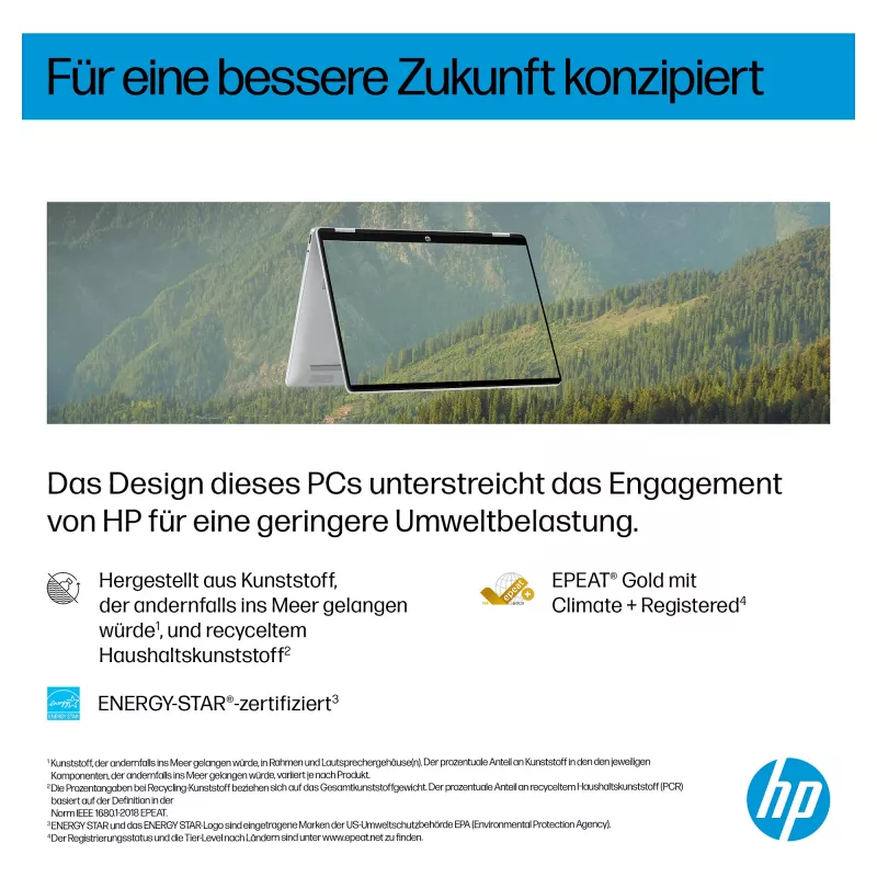 HP OmniBook BZ7Z8EA 14 Notebook - 512 GB SSD - 8 GB RAM - SDRAM - WUXGA (1920x1200) - Touch-Screen - Windows 11 Home (BZ7Z8EA#ABD)