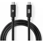 Nedis USB-Kabel | USB 3.2 Gen 2 | USB-C™-Stecker | USB-C™-Stecker - 100 W | 4K@60Hz | 10 Gbit/s | vernickelt | 1,00 m | Rund | PVC | Schwarz | Box
