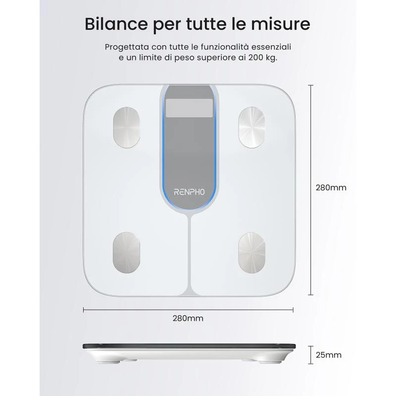 RENPHO Smart Body Scale Elis 1C A033 weiß PEU-R-A033-W PEURA033W (PEU-R-A033-W)