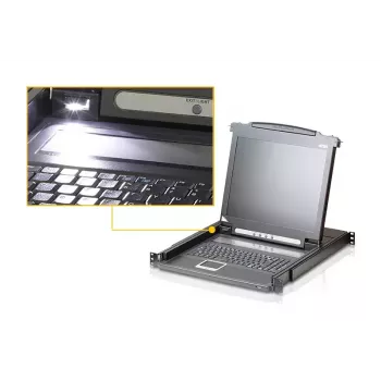 ATEN CL1000M KVM-Switch Rackmontage, Schwarz