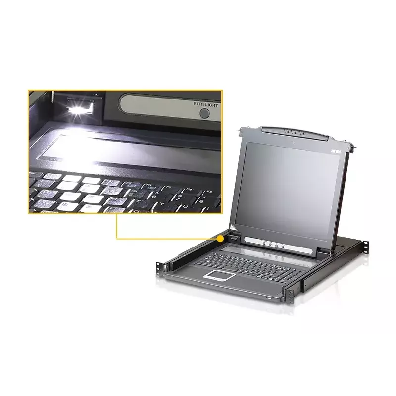 ATEN CL1000M KVM-Switch Rackmontage, Schwarz