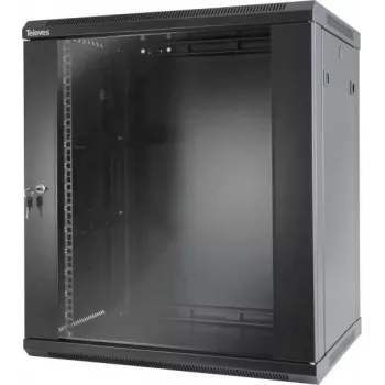 Televes MSR1915B - wandmontiertes Rack - 17U - 60 kg - Verriegelung - 33 kg - Schwarz