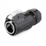 Alcasa S1 IC01-24R01 - RJ45 - Schwarz - Stecker/Buchse - gerade - Metall - Silikagel - Zink - IP65 - IP67 (IC01-24R01)