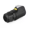 Alcasa S1 IC01-24R01 - RJ45 - Schwarz - Stecker/Buchse - gerade - Metall - Silikagel - Zink - IP65 - IP67 (IC01-24R01)