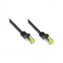 RJ45-Patchkabel mit Cat.7-Rohkabel und Rasthebelschutz (RNS®), S/FTP, PiMF, halogenfrei, 600MHz, OFC, schwarz, 60m, Good Connections® (8070R-600S)