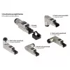 RJ45-Stecker Kat. 6A, werkzeuglos / feldkonfektionierbar, STP geschirmt, Metall, 5 Richtungen, Good (GC-N0165)