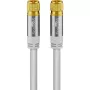 Goobay SAT-Antennenkabel (135-dB-Typ), 4-fach geschirmt, 2 m, Weiß – vergoldet, F-Stecker > F-Stecker (70600)