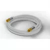 Goobay SAT-Antennenkabel (135-dB-Typ), 4-fach geschirmt, 2 m, Weiß – vergoldet, F-Stecker > F-Stecker (70600)