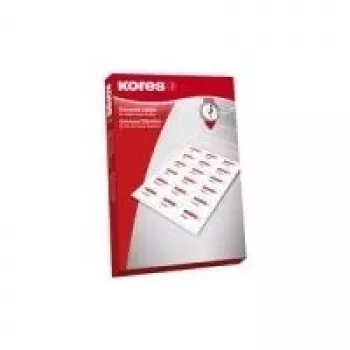 Selbstklebendes Etikett Kores L10542 Rechteck Permanent Weiß