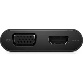 DELL USB-C - HDMI / VGA / Ethernet / USB 3.0 - Schwarz - Kabelgebunden - USB 3.2 Gen 1 (3.1 Gen 1) Typ-C - 10,100,1000 Mbit/s - Schwarz - 1920 x 1080 Pixel - Dell (DA200)
