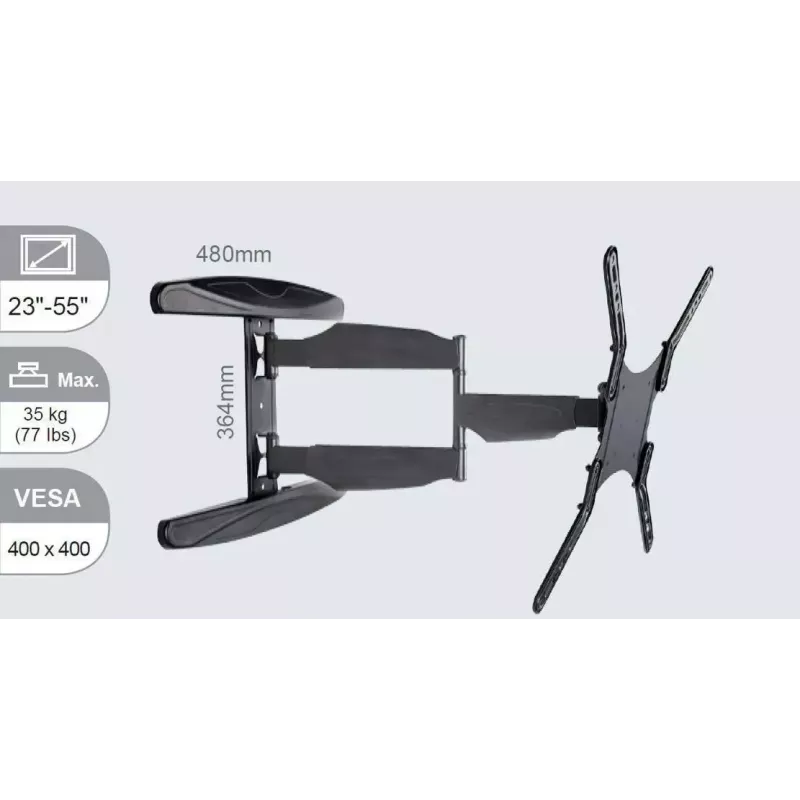 TV-Halterung Vivolink VLMW2355A 55 Zoll Schwarz