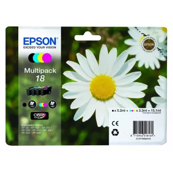 Tintenpatronen-Multipack Epson Daisy Multipack 4‑farbig 18 Claria Home Ink — Standard Yield, 4 Farben