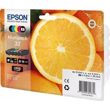 Cartridge Epson Ink C13T33374011/33 Multipack BK PBK C M Y