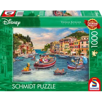 Thomas Kinkade Studios: Disney - Mickey und Minnie in Italien, Puzzle 1000 Teile