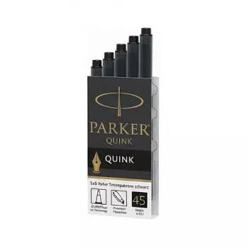 Parker Quink schwarze Tintenpatronen, 5er-Box.